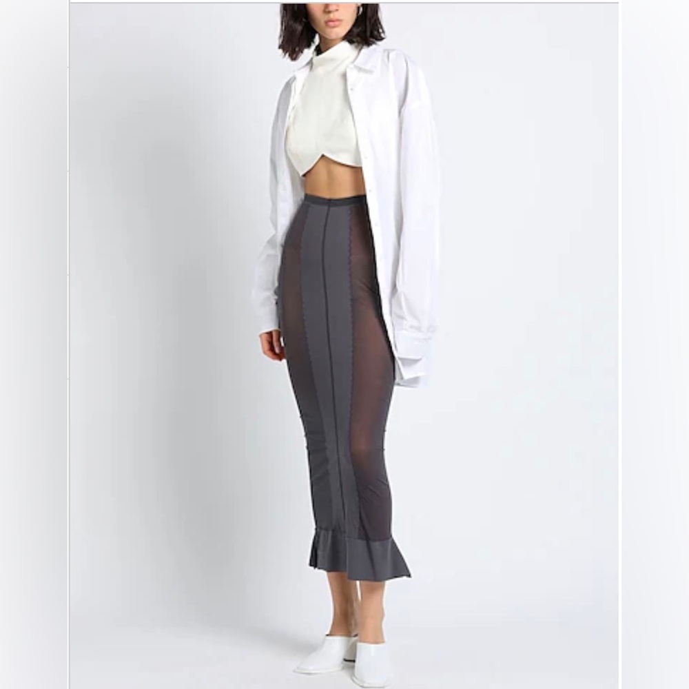 Acne studios fitted nylon skirt